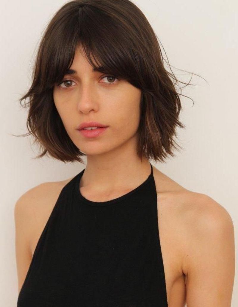 French-Girl Bob with Curtain Bangs