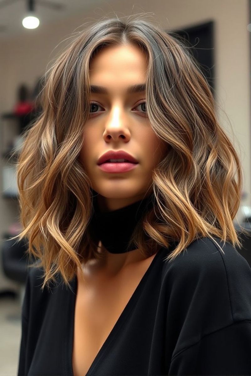 Textured Lob with Subtle Highlights