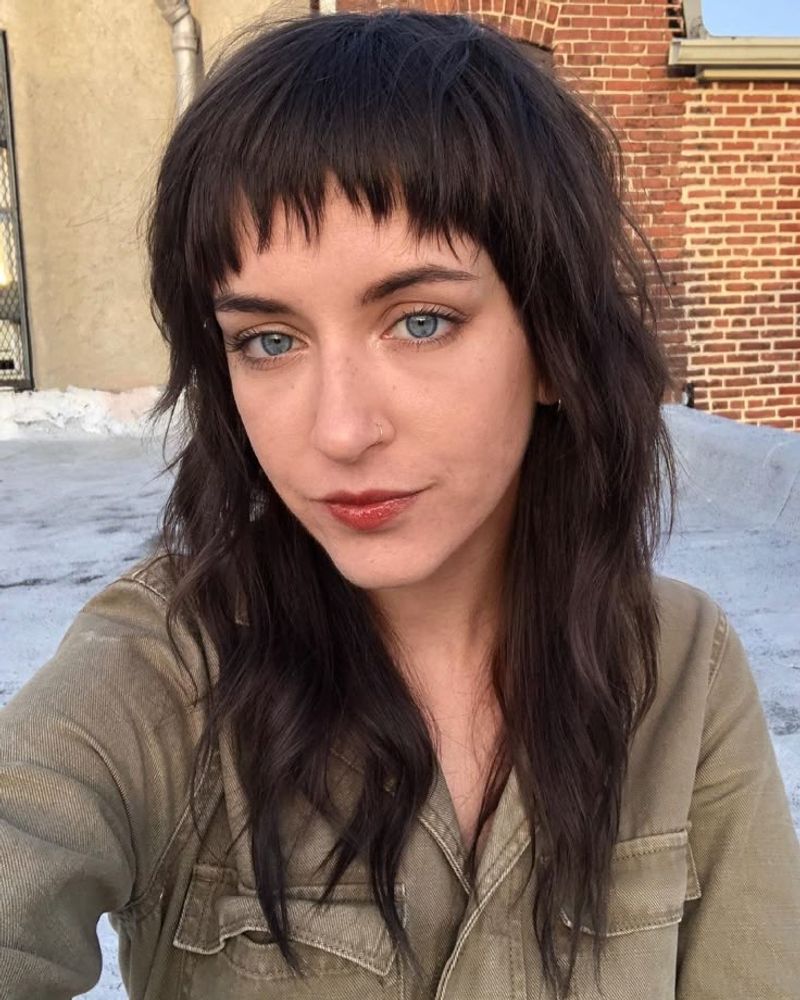 Choppy Lob with Micro-Bangs