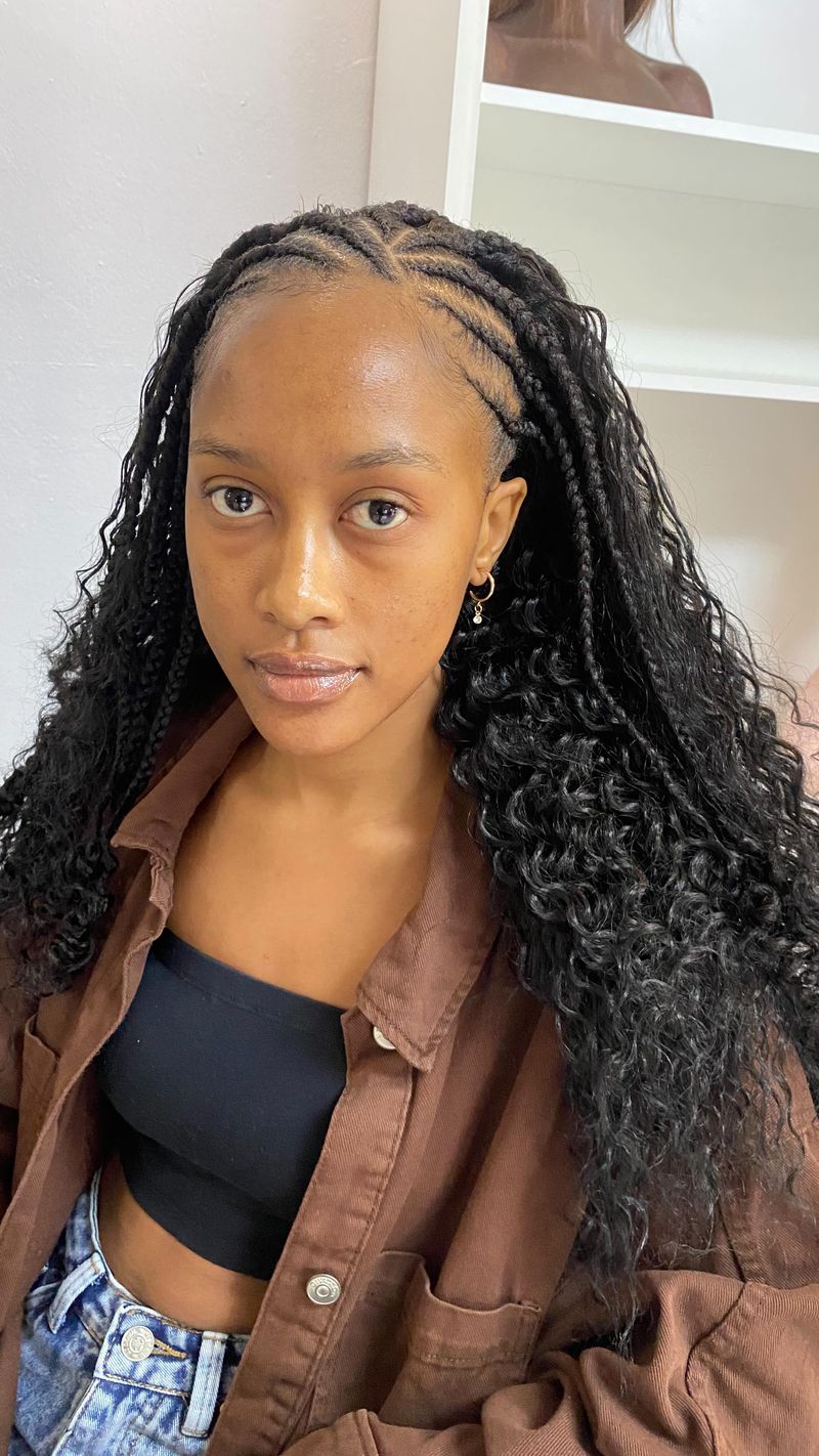 Braided Front, Curly Back