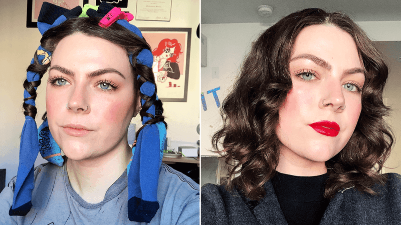 Sock Ringlet Curls