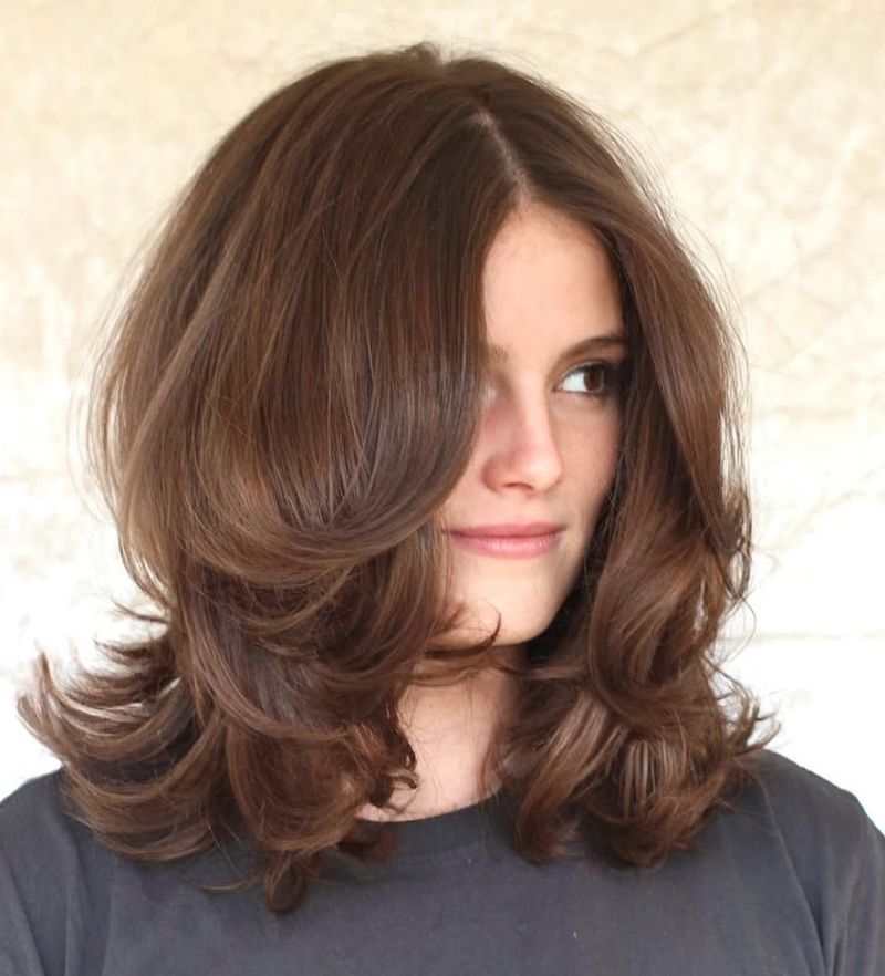 Textured Midi Cut with Feathered Ends