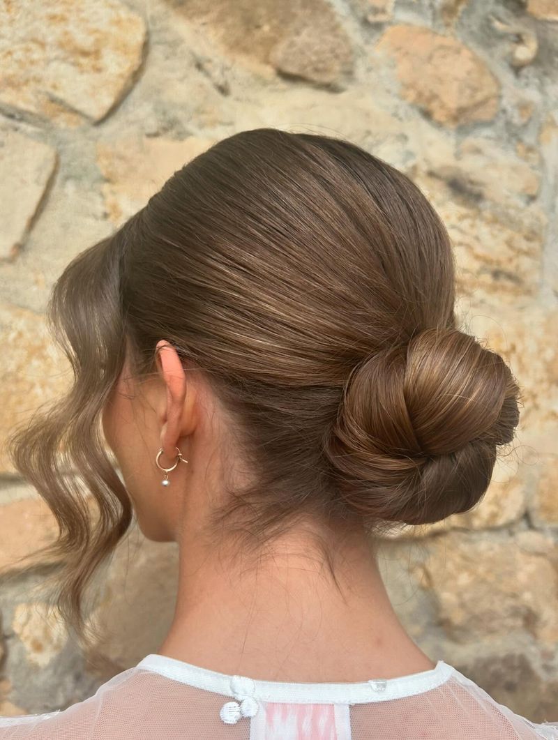 Slicked-Back Bun with Texture