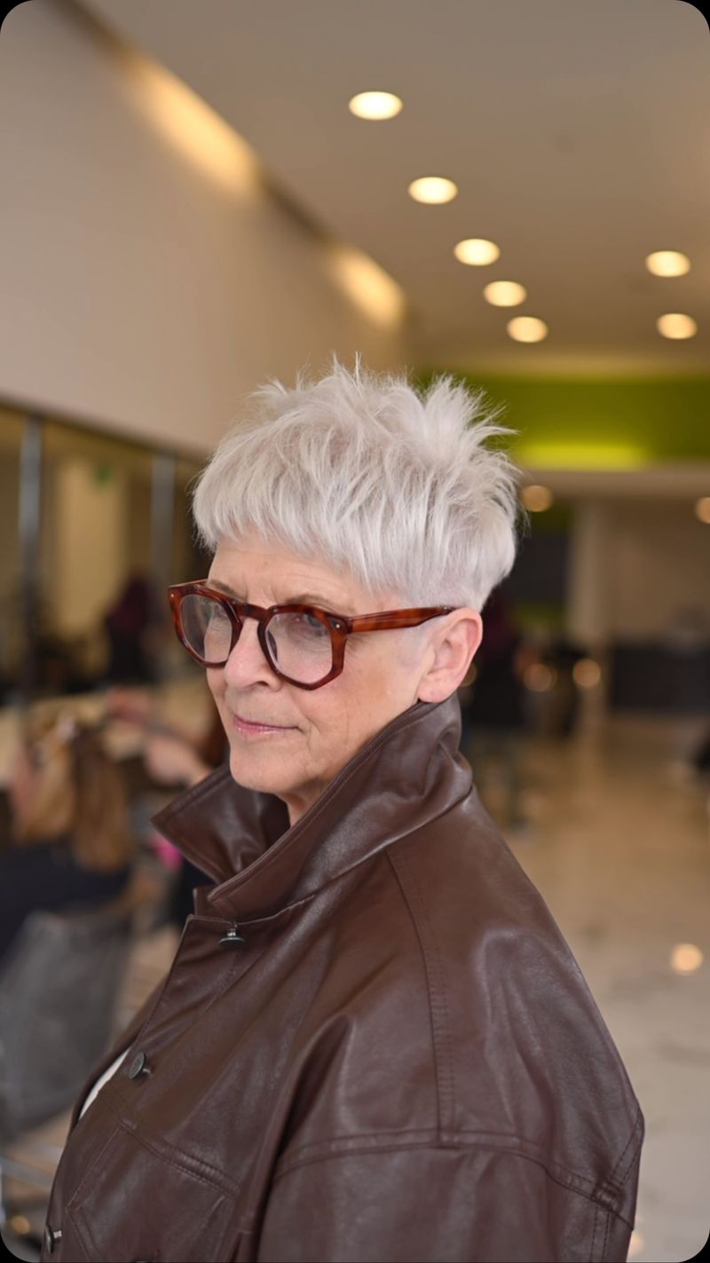 Long Pixie with Swept Fringe