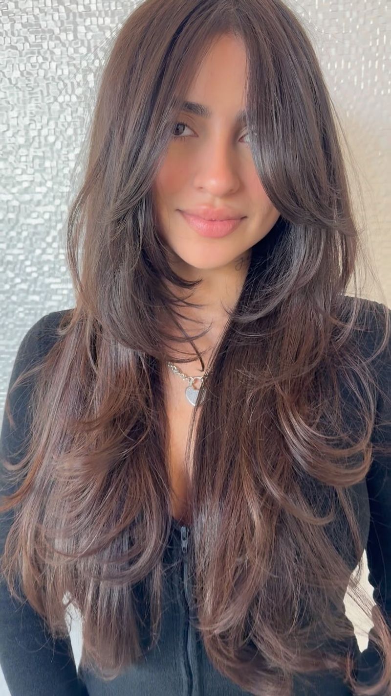 Long Layered Cut with Face-Framing