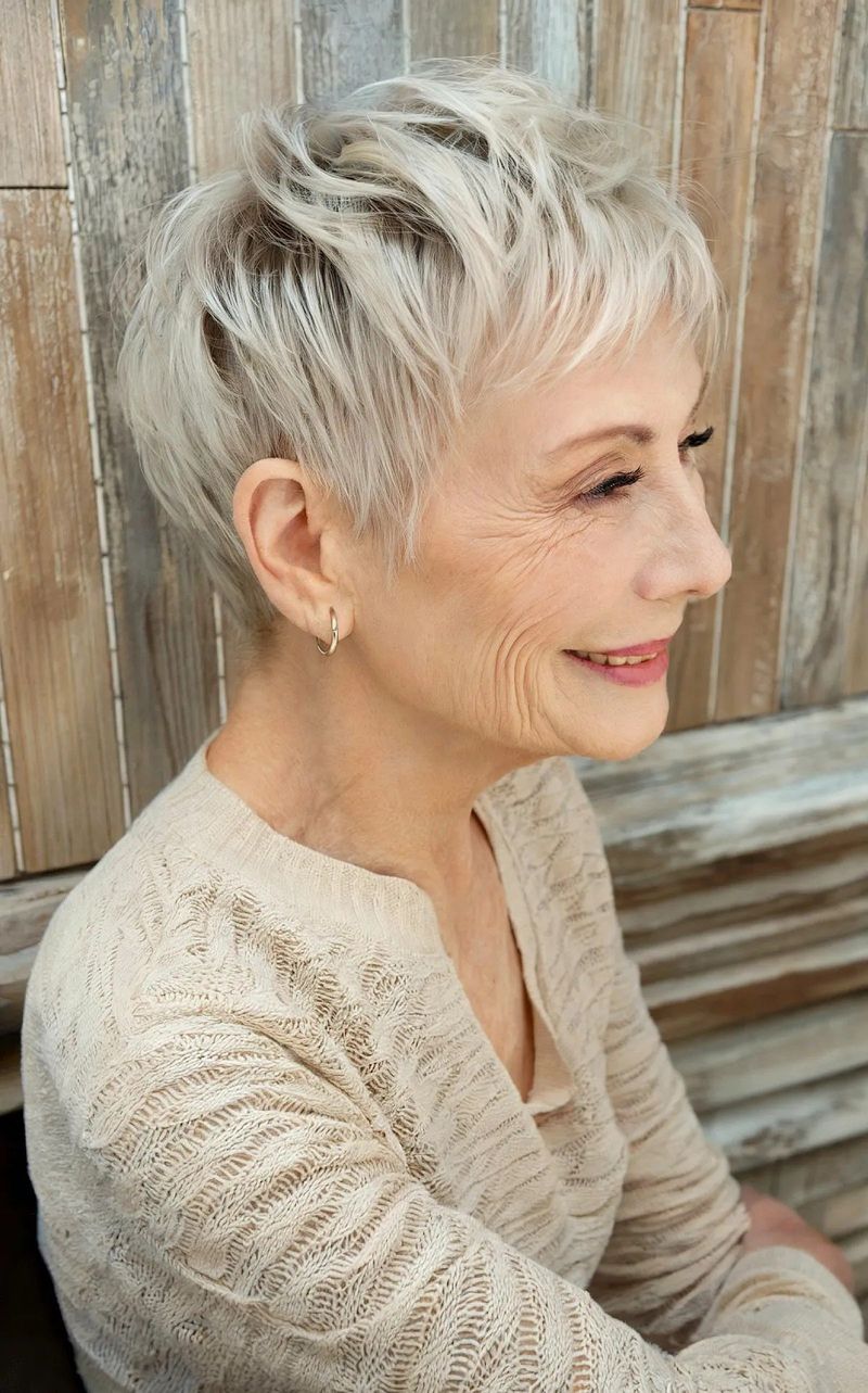 Textured Crop With Feathered Crown