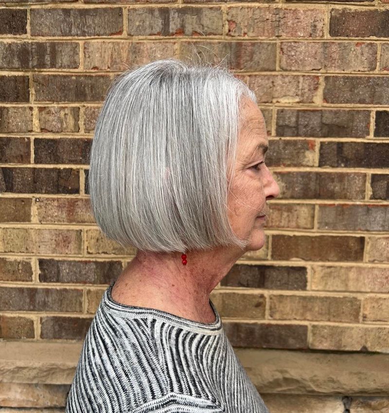 Sleek Silver Pageboy
