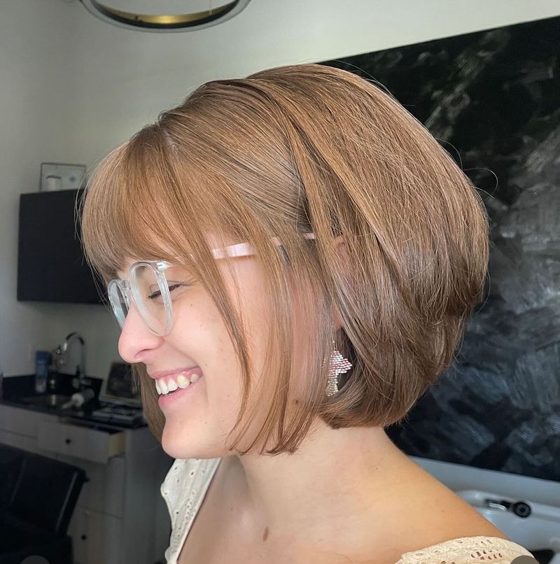 Stacked Bob with Wispy Layers