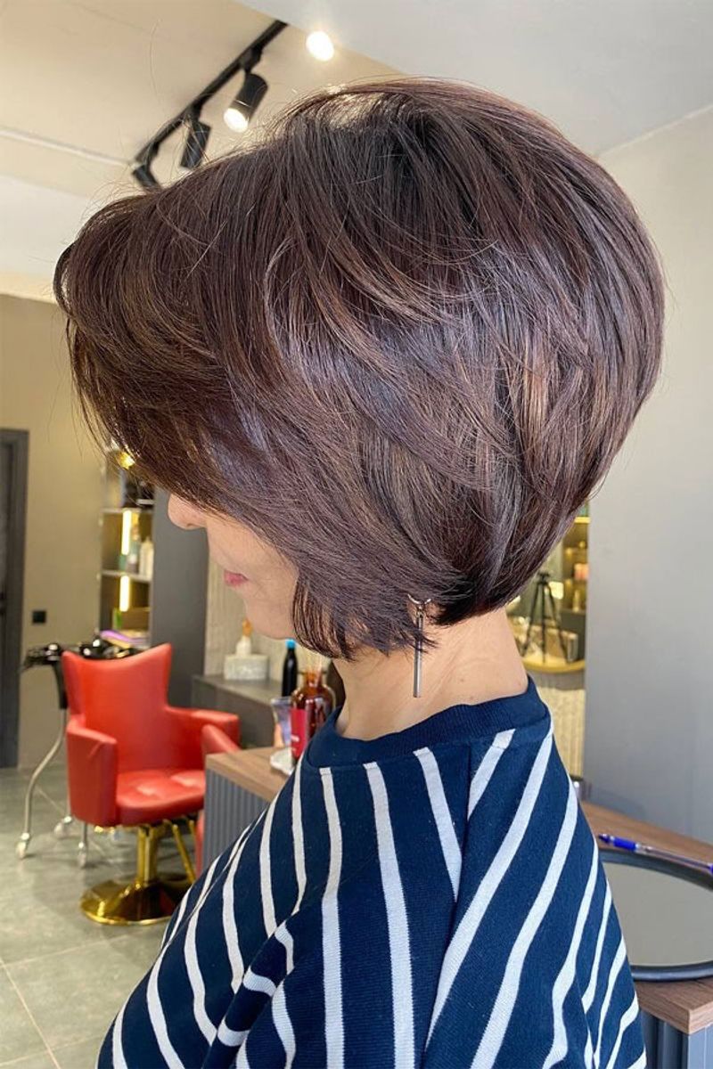 Stacked Bob with Volume on Top