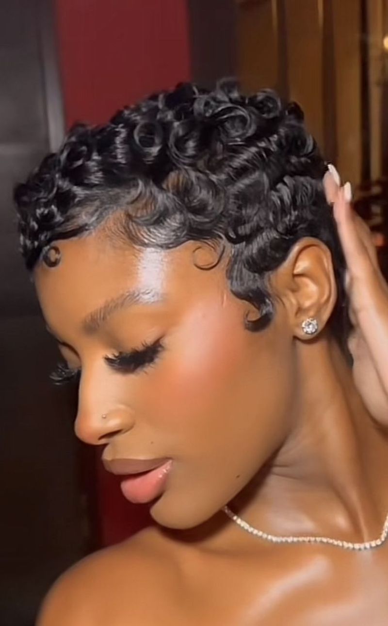 Slicked Pixie With Baby Hair Art