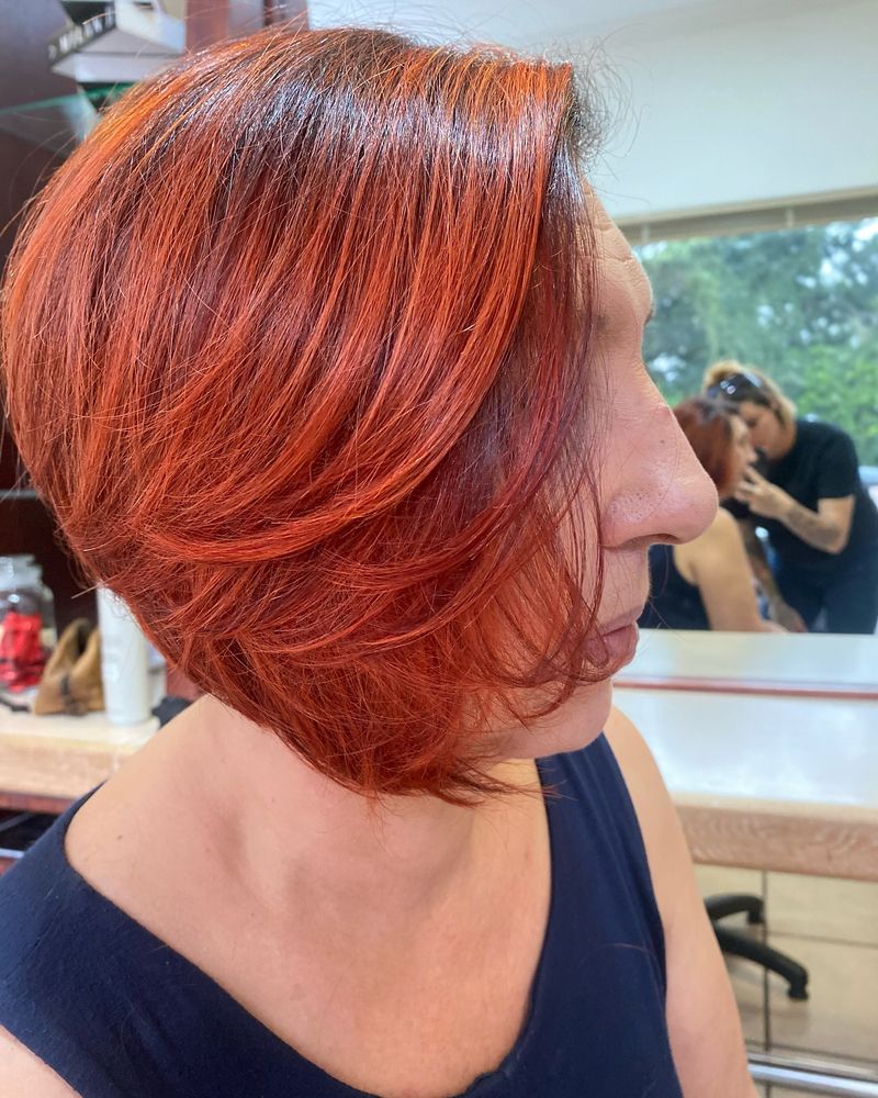 Asymmetrical Crop with Bold Color