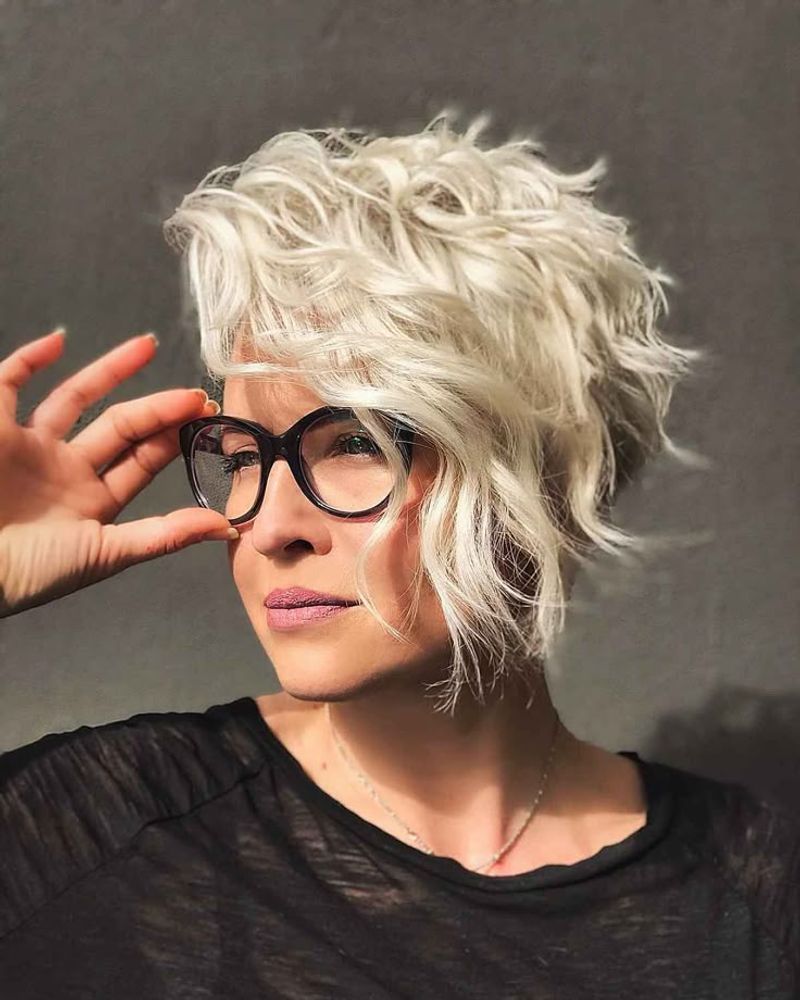 Curly Asymmetrical Pixie