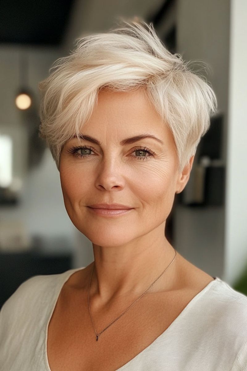 Platinum Pixie with Soft Layers