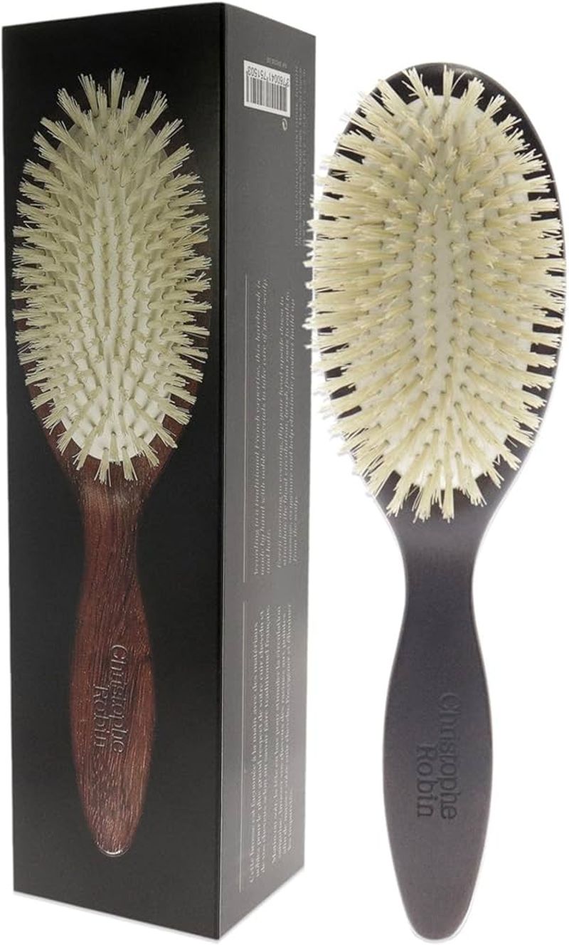 Christophe Robin Boar Bristle Detangling Paddle Brush
