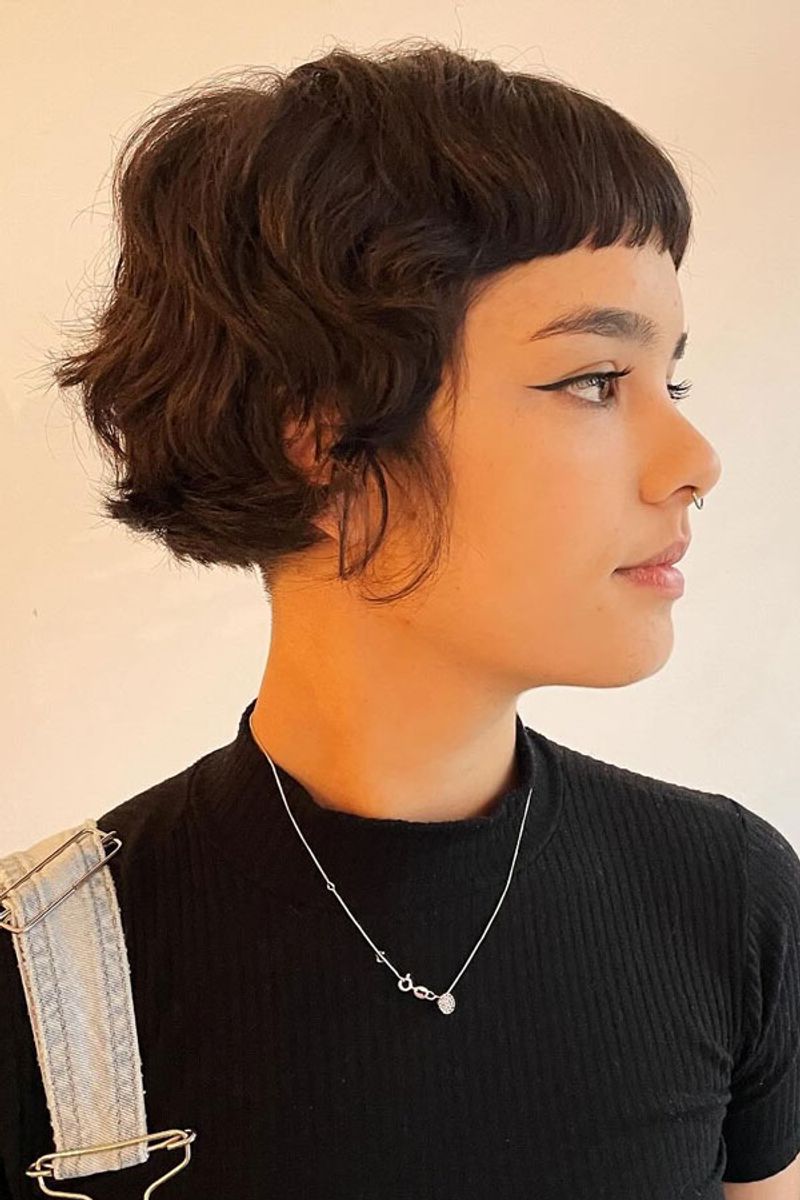 French Bob with Micro Bangs for Rectangle Faces