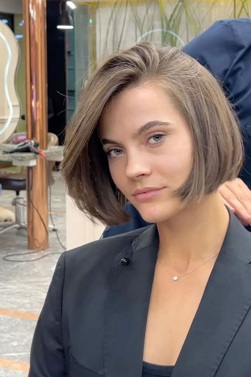 Chin-Length Blunt Bob