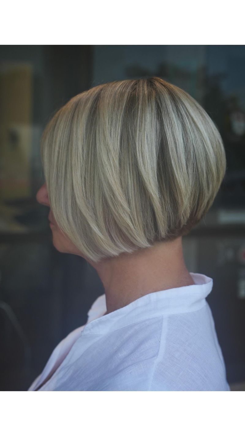 Chin-Length Bob Without Layers