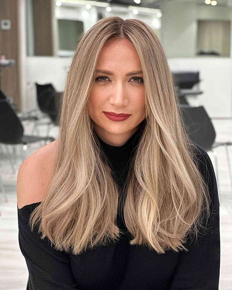 Long Straight Hair with Blunt Ends