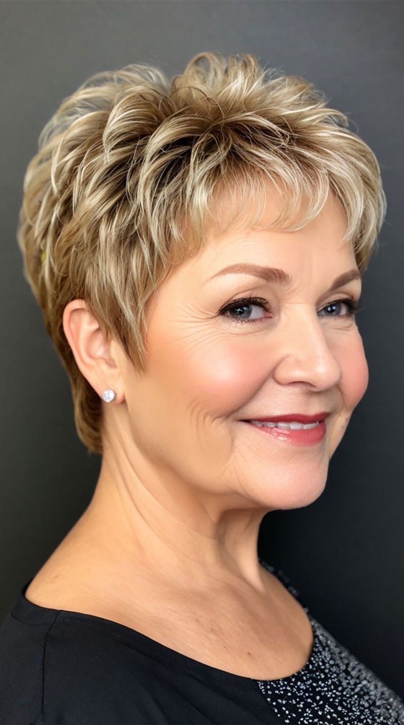 Textured Crop with Bangs
