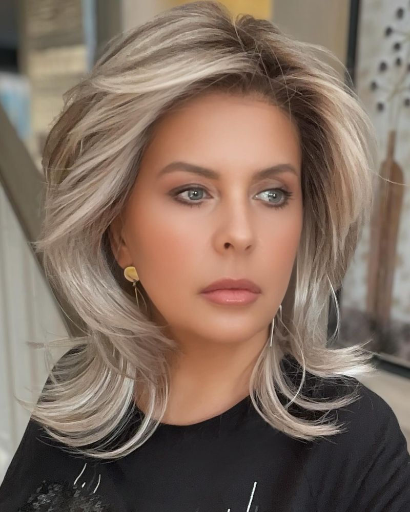 Feathered Shoulder-Length Layers