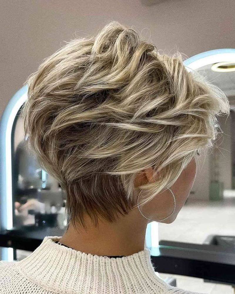 Feathered Pixie for Thick Hair