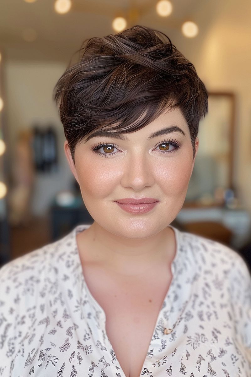 Voluminous Crown Pixie