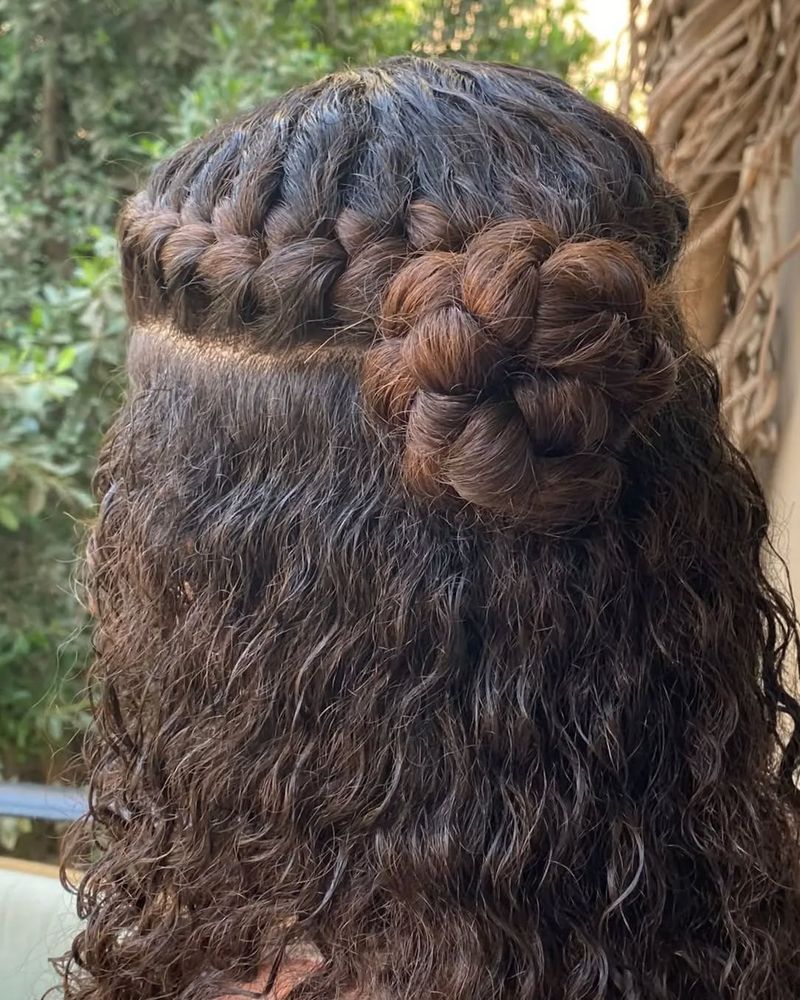 Half-Up Crown Braid