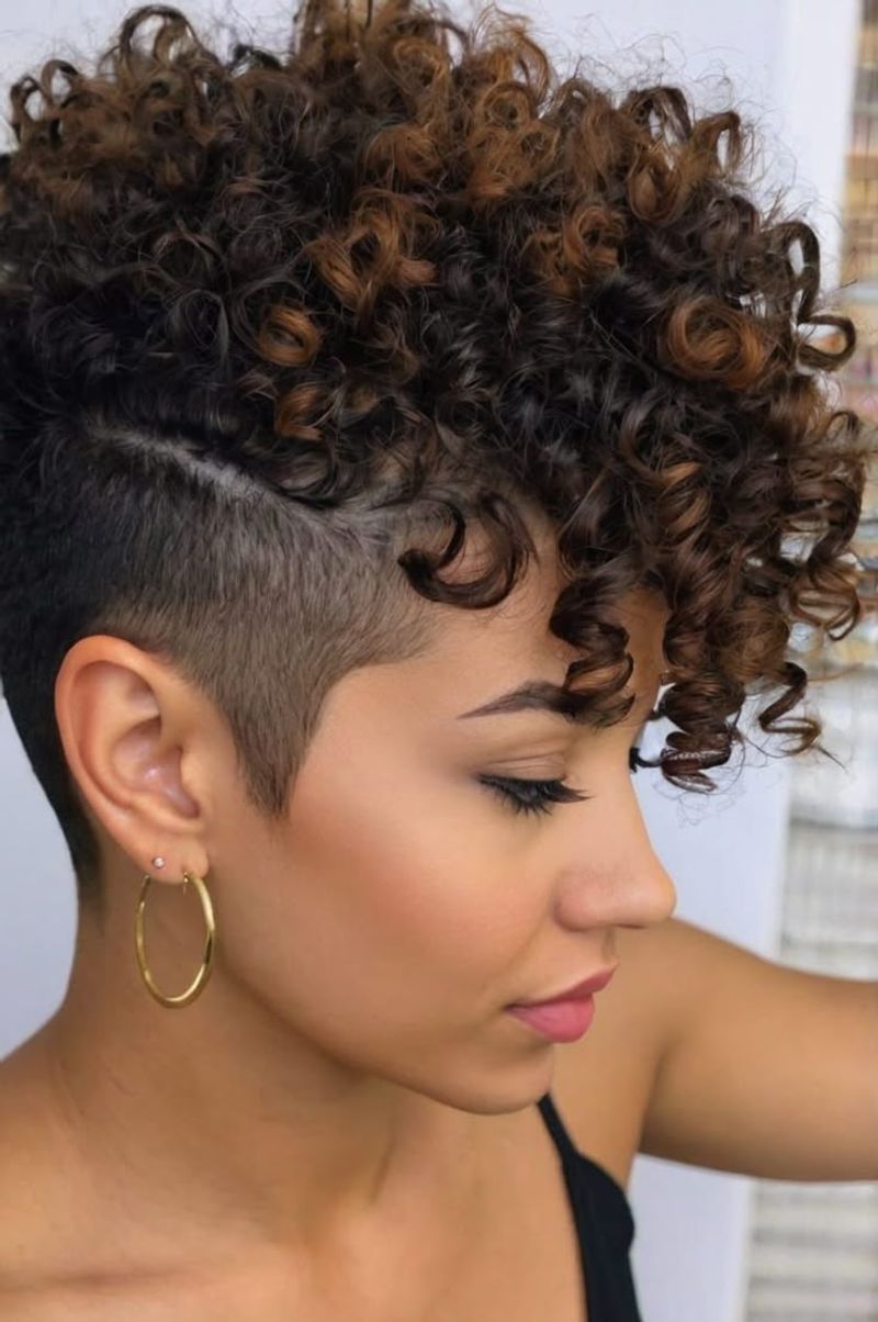 Curly Undercut Pixie