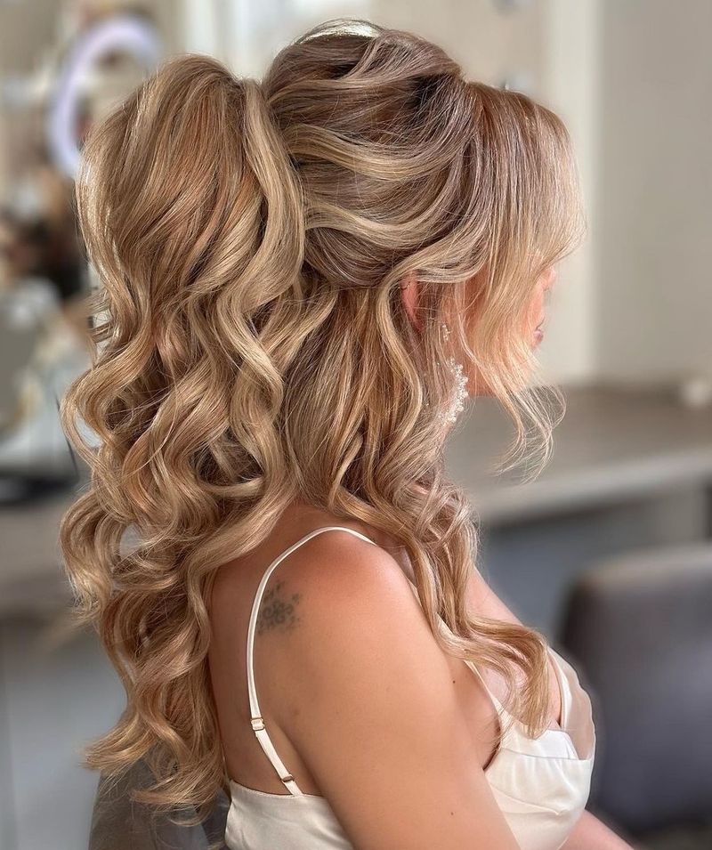 Half-Up Style with Volume and Texture