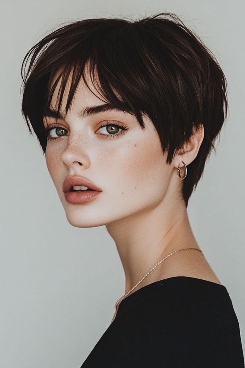 Shaggy Pixie with Eyebrow-Grazing Wisps