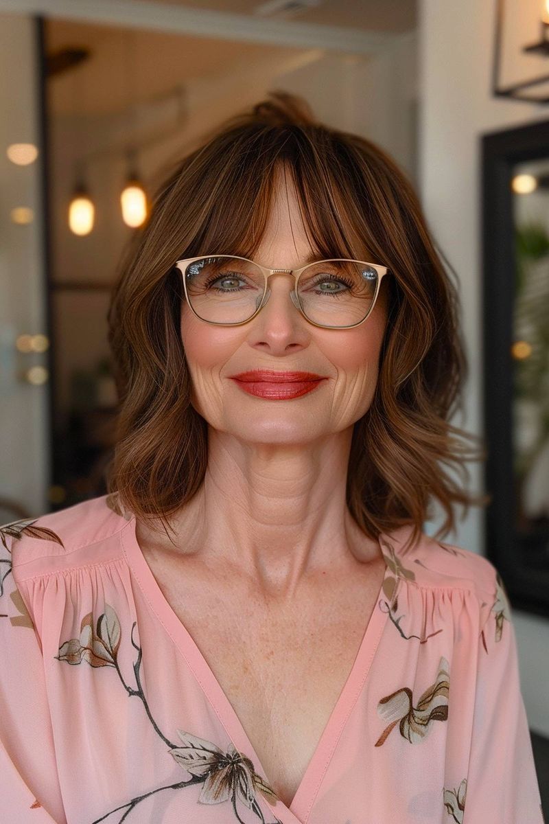 Curtain Bangs for Glasses Wearers