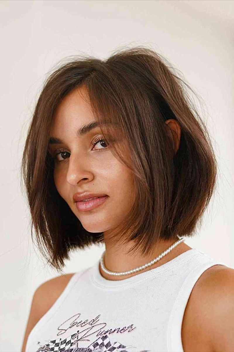 Blunt Cut with Side Part