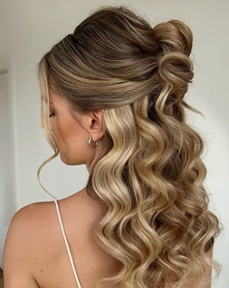 Half-Up Twisted Style with Length
