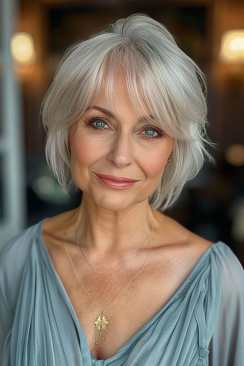 Midi Cut with Side-Swept Bangs