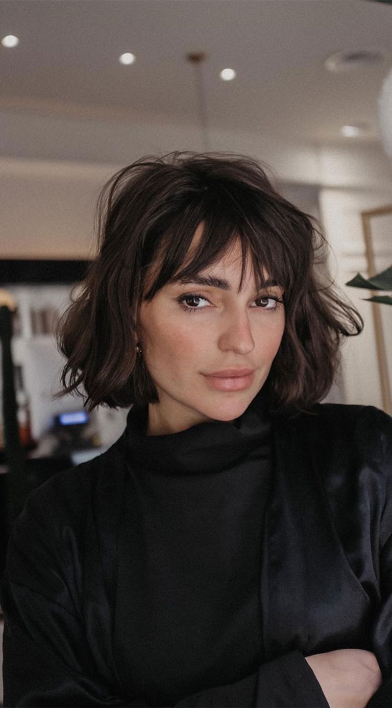 French Bob with Curtain Bangs