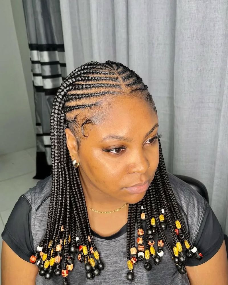 Fulani Braids With Beads