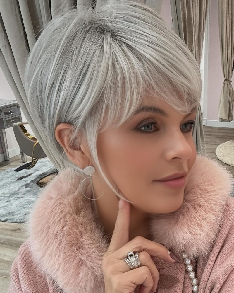 Sophisticated Silver with Side Sweep