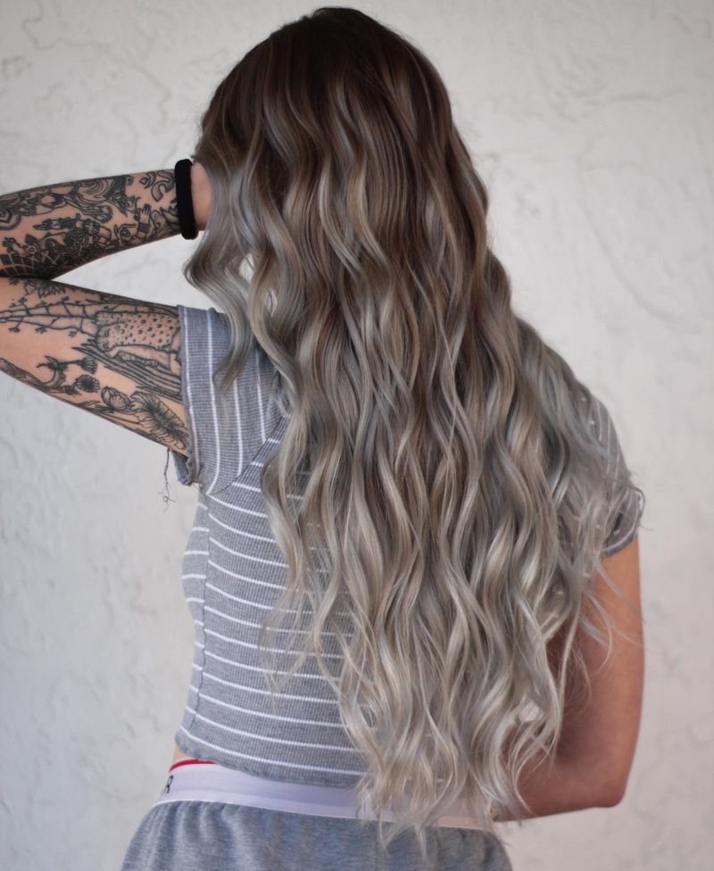 Silver Ombré Waves