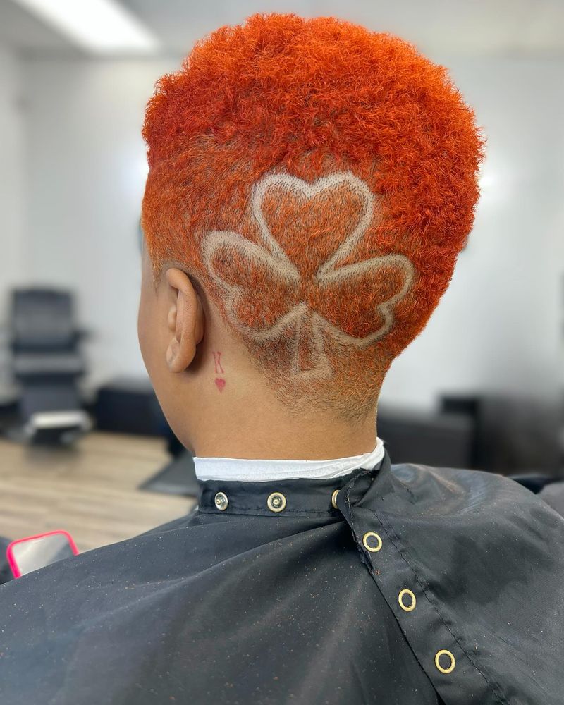 The Afro With Shaved Designs