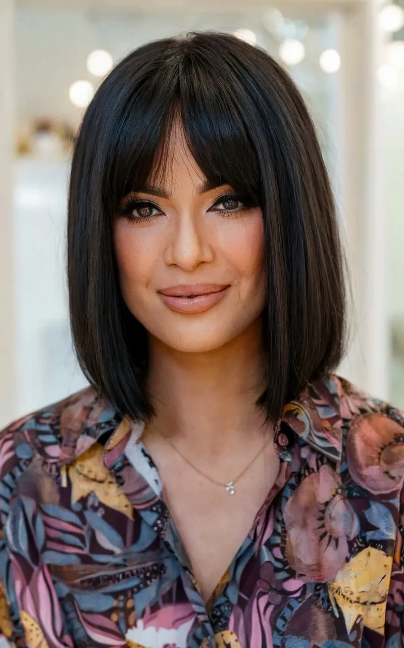 The Blunt Bob with Bangs