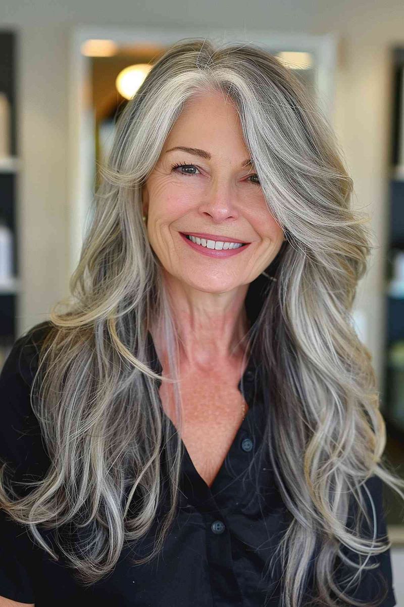 Long Layered Silver