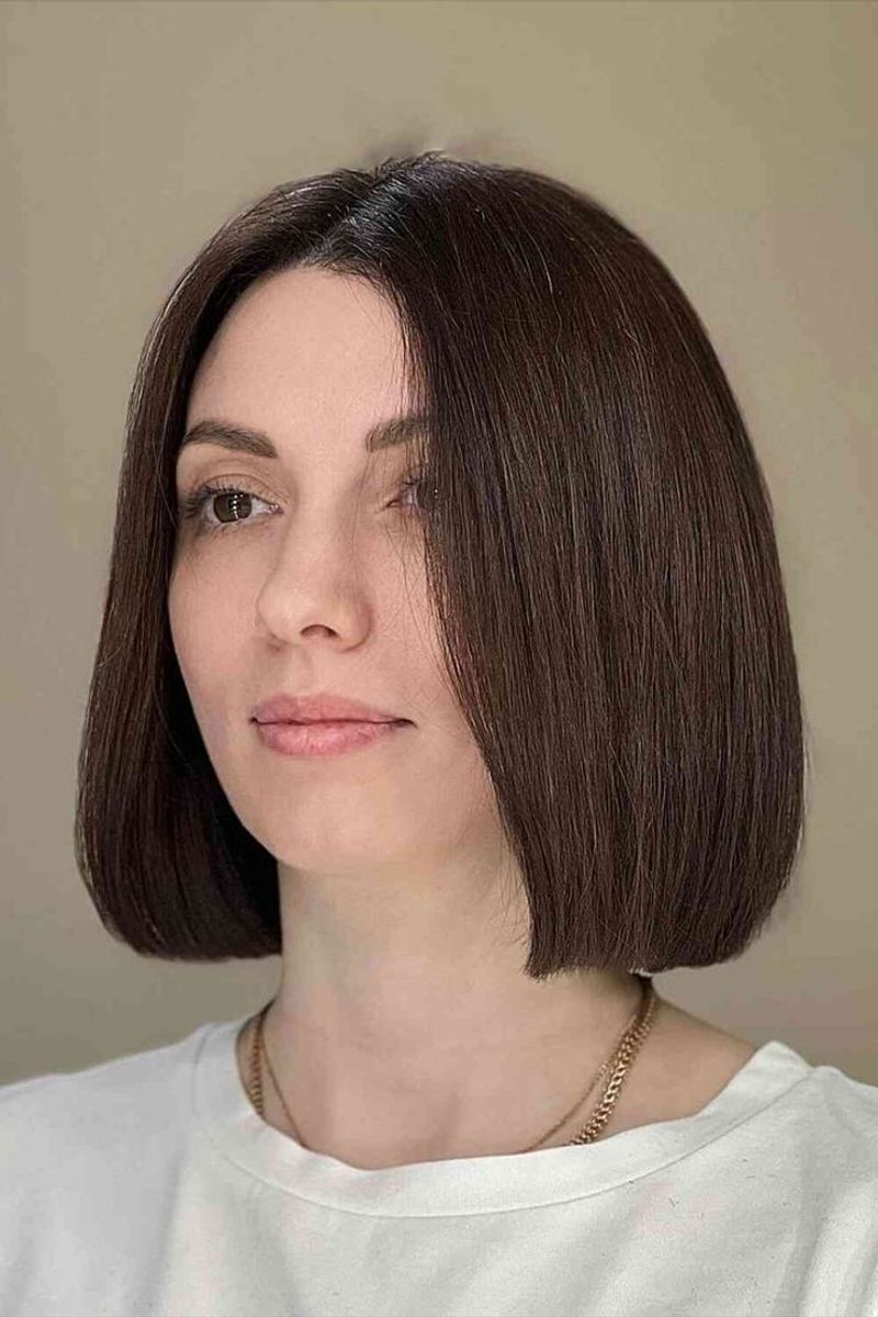 Blunt Center-Parted Bob