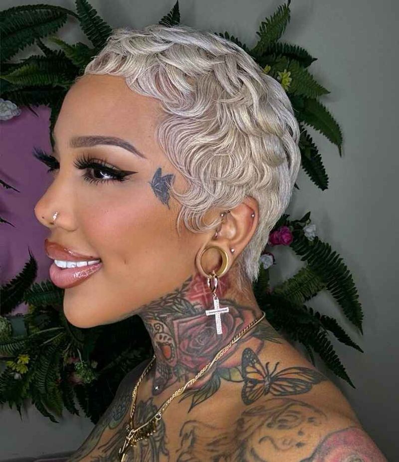 Aaliyah's Platinum Braided Pixie