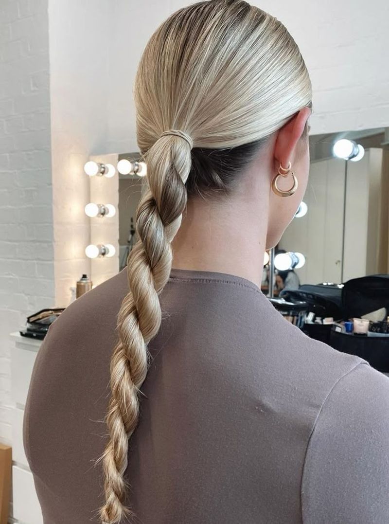 Twisted Rope Braid Ponytail