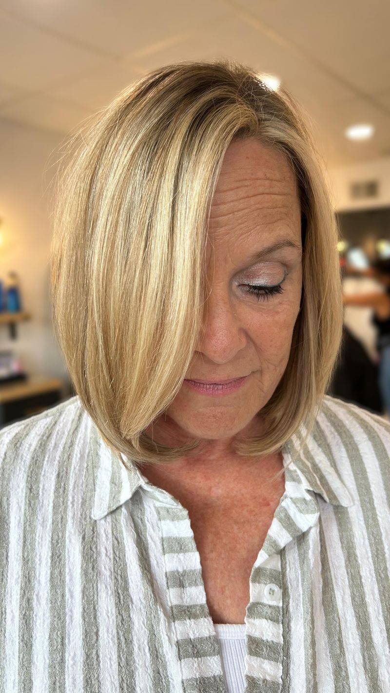 Side-Parted Bob with Subtle Highlights