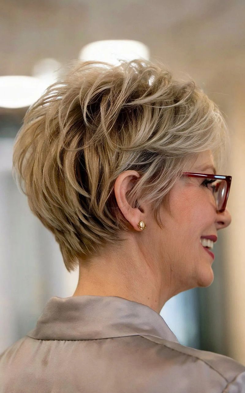 Wedge Cut with Feathered Layers