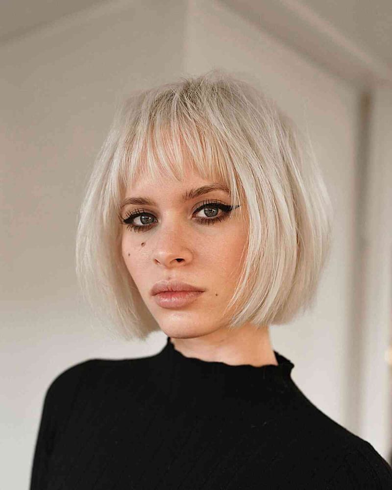 Blunt Bob with Airy Fringe