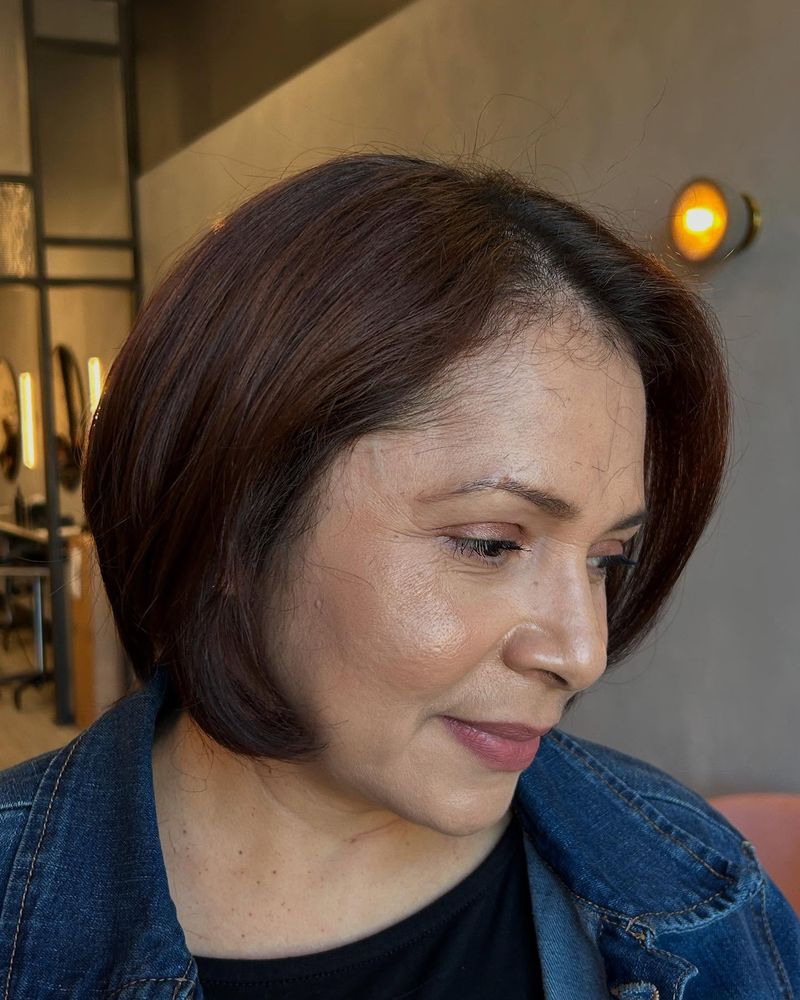 Side-Parted Bob with Subtle Layers