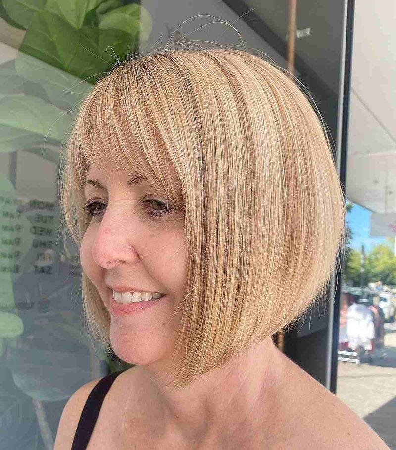 Graduated Bob with Wispy Fringe