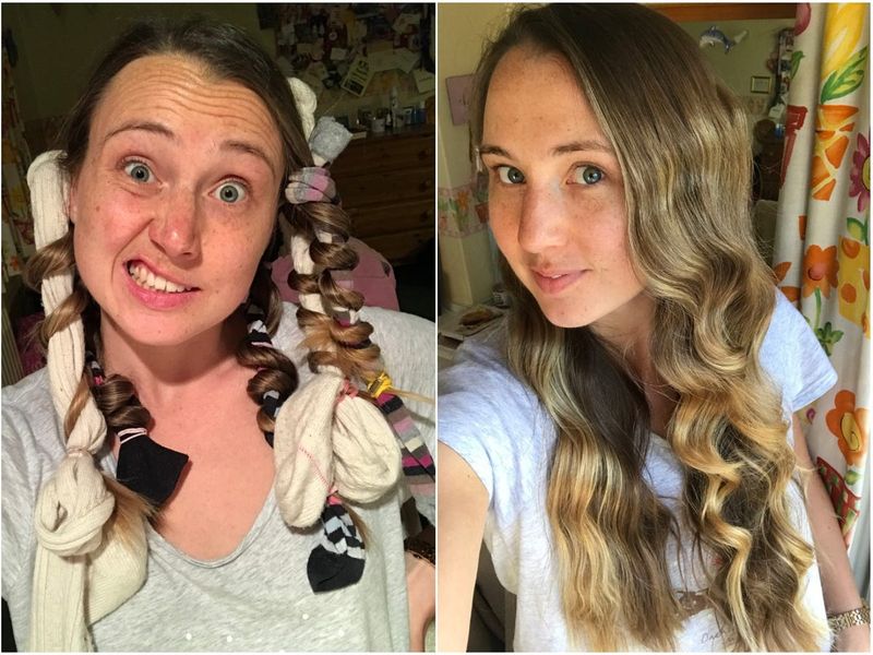 Sock Braid Curls